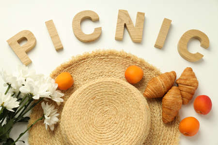 Concept of relax weekend, picnic, top viewの写真素材