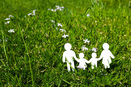 Concept of family, protection of family, family rights, family healthの写真素材