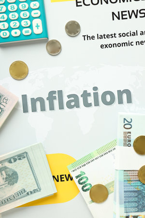 Concept of financial, economic problems and inflation