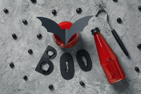 Concept of Halloween, Halloween party, top viewの写真素材