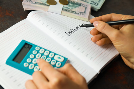 Concept of financial, economic problems and inflation