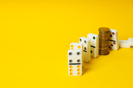 Concept of financial, economic problems and inflation, space for textの写真素材