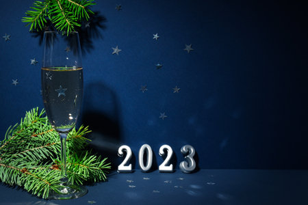 Concept of Change of year 2022 and 2023, space for textの写真素材