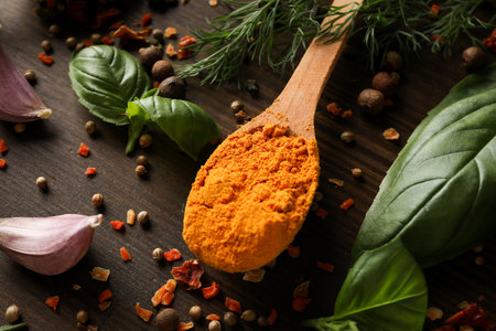 Concept of cooking, different spices, close upの写真素材