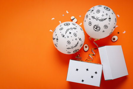 Concept of Halloween mood, Halloween vibes balloonの写真素材