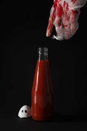 Concept of funny Halloween party, different Halloween partyの写真素材