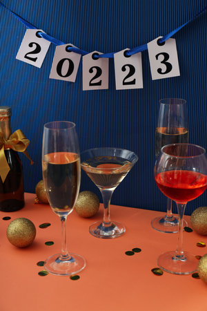 Concept of Change of year 2022 and 2023の写真素材