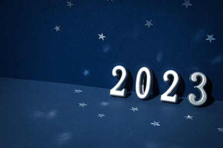 Concept of Change of year 2022 and 2023, space for textの写真素材