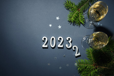 Concept of Change of year 2022 and 2023, space for textの写真素材