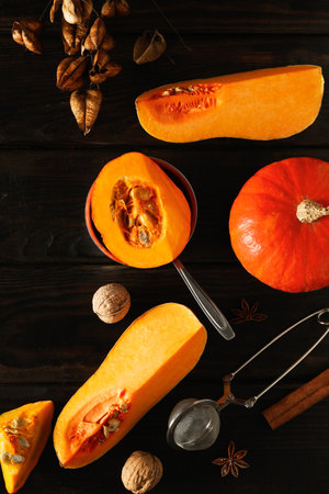 Concept of Happy Thanksgiving Day, top viewの写真素材