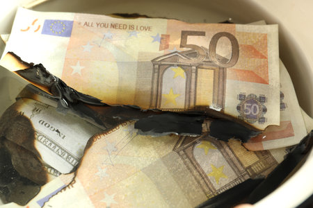 Concept of financial, economic problems and inflationの写真素材