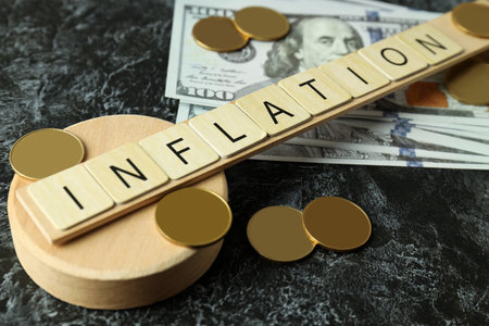 Concept of financial, economic problems and inflationの写真素材