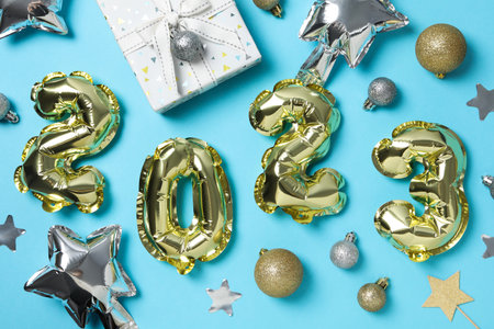 Concept of Happy New Year 2023, Happy New Year compositionの写真素材