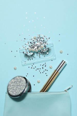 Ð¡oncept of cosmetology tools and beauty treatment, false eyelashesの写真素材