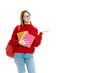 Concept of people, young woman isolated on white backgroundの写真素材