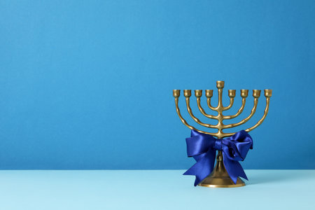 Concept of Jewish holiday, Hanukkah, space for text