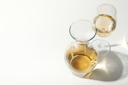 Concept of delicious alcohol drink, wine, space for textの写真素材