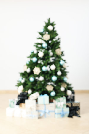 Concept of Christmas and Happy New Year, Christmas treeの写真素材