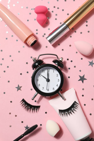 Ð¡oncept of cosmetology tools and beauty treatment, false eyelashesの写真素材