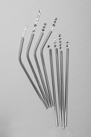 Concept of Silver, different silver textures and itemsの写真素材