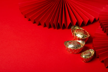 Concept of Happy Chinese new year, space for textの写真素材