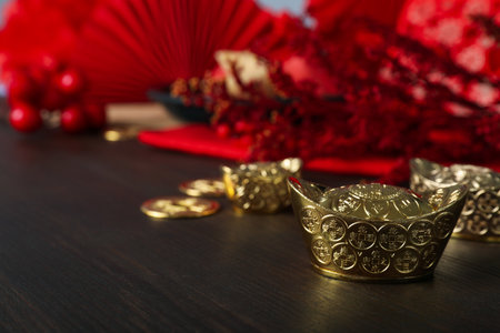 Concept of Happy Chinese new year, space for textの写真素材