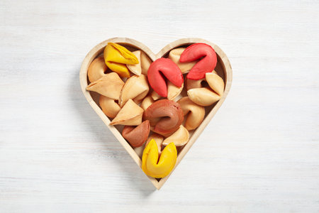 Concept of Valentine's day, heart, top viewの写真素材