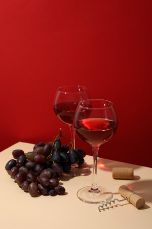 Concept of delicious alcohol drink, tasty wineの写真素材
