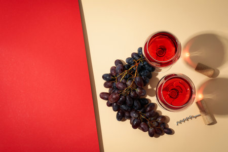 Concept of delicious alcohol drink, tasty wine