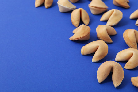 Chinese fortune cookies with prediction words, space for text