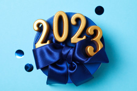 Concept of Happy New Year 2023, Happy New Year compositionの写真素材