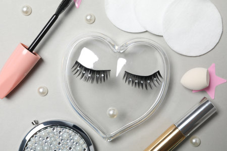 Ð¡oncept of cosmetology tools and beauty treatment, false eyelashesの写真素材