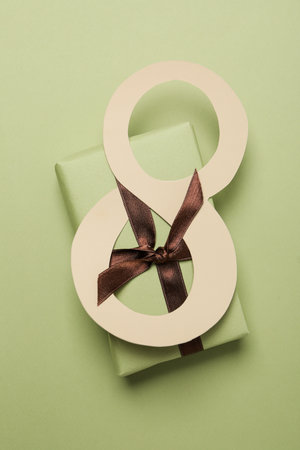 Concept of 8 march, Women day, top view