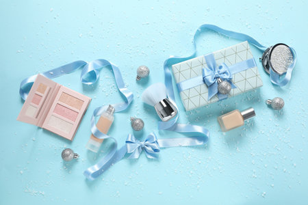 Concept of different cosmetics, different winter cosmeticsの写真素材