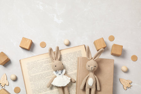 Concept of baby book, space for text