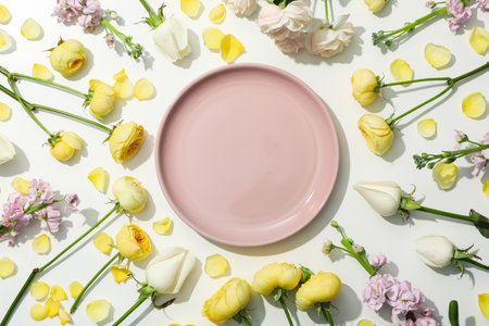 Concept of greeting, 8 march, Woman's day, space for textの写真素材