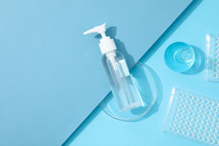 Concept of bodycare, beauty products, space for textの写真素材