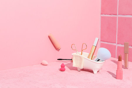 Concept of cosmetic and beauty care, space for text