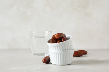 Concept of sweet and tasty food, datesの写真素材