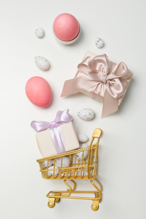Concept of Easter shopping, holidays shopping conceptの写真素材