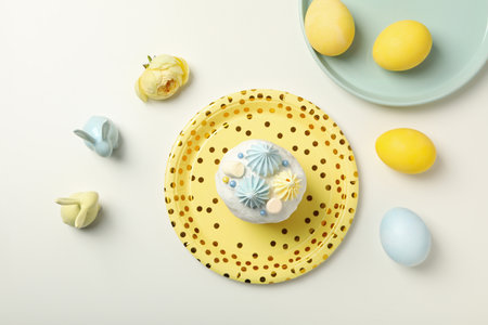 Concept of Easter, spring holy holiday concept, top view