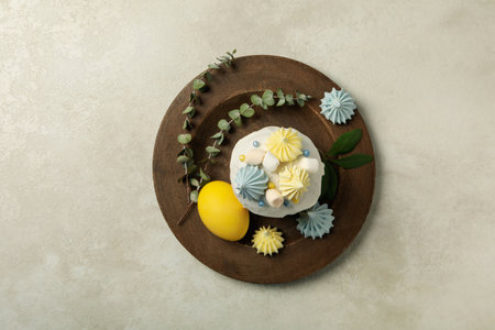 Concept of Easter, spring holy holiday concept, top view
