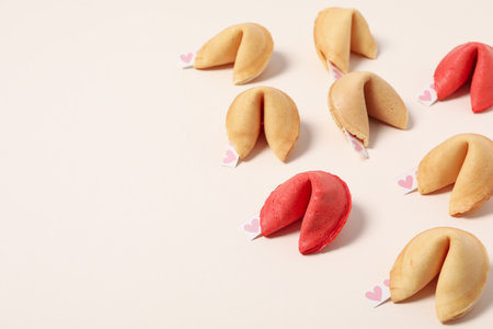 Concept of Valentine's day, lovers day, space for textの写真素材