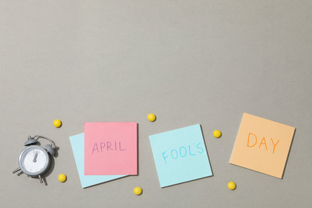 Concept of Happy 1 april Fools day, space for text