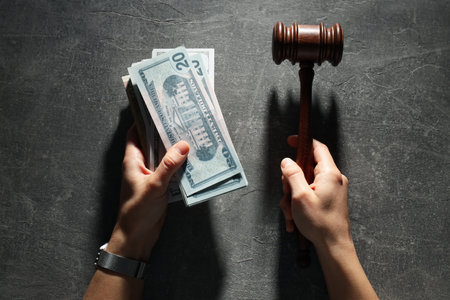 Concept of public sale, auction, top view
