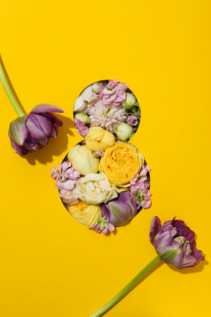 Concept of 8 march, Women day, top viewの写真素材