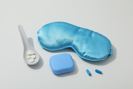 Concept of insomnia or bad sleep, problems with sleepの写真素材