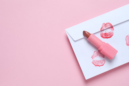 Concept of romantic love letter, space for textの写真素材