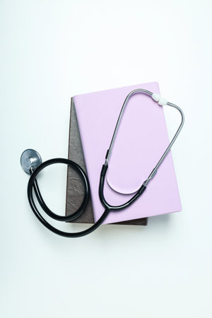 Concept of medical education and books, top viewの写真素材