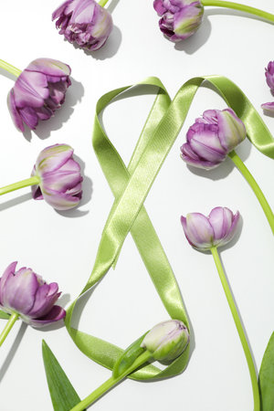 Concept of 8 march, Women day, top view